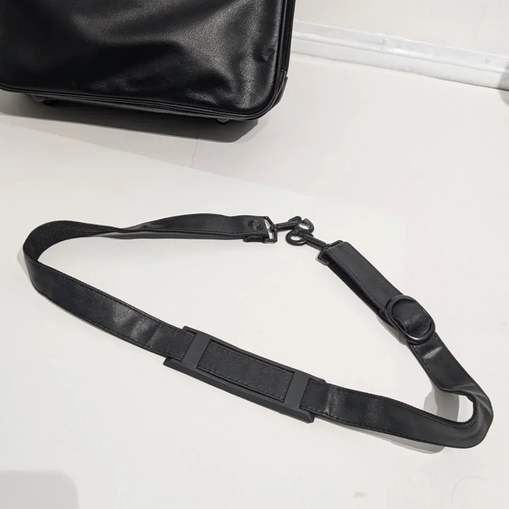 KTK South Korean High Quality Leather Framed Sturdy Briefcase Handle & Strap